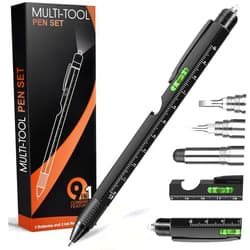SAPGIF Gifts for Men, Stocking Stuffers for Adults Men, Fathers Day Dad Gifts from Daughter Son Wife, 9 in 1 Multitool Pen, Tools Gadgets for Men, Birthday Christmas White Elephant Gifts for Grandpa Husband