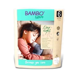 Bambo Nature Overnight Baby Diapers (Sizes 3 TO 6), Size 6, 20 Count