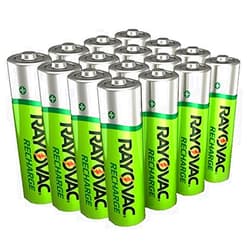 Rayovac 16 x Rayovac AA Recharge 1350mAh Rechargable NiMH Batteries w/Free Battery Holders (16 AA Batteries) Packaging May Vary