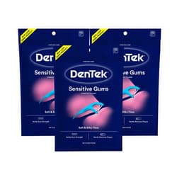 DenTek Comfort Clean Sensitive Gums Floss Picks, Soft & Silky Ribbon, 150 Count, 3 Pack