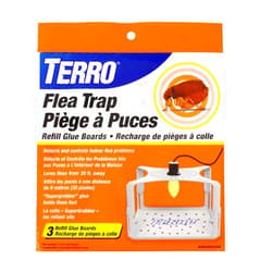 TERRO T231 Flea Trap Refills - Replacement Flea Trap Glue Boards,White, 3 Count (Pack of 1)