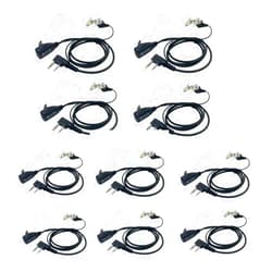 KCTIN Walkie Talkie Headsets with Mic 2 Pins for Baofeng UV-5R BF-F8HP BF-888S Retevis H-777 Arcshell (10 Packs)