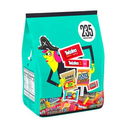 HERSHEY'S HARIBO, JOLLY RANCHER and TWIZZLERS Miniatures Assorted Fruit Flavored, Halloween Candy Bulk Bag, 73.54 oz (235 Pieces)