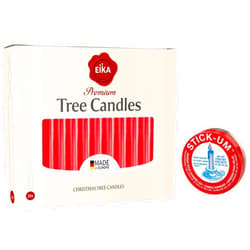 Eika Set of 20 Red Eika Tree Candles 3.75