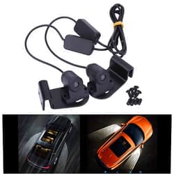 Eanan Universal LED Angel Wing Projector Light Ghost Shadow Courtesy Projector Underglow Step Light Car Door Exterior Light Ground Lamps for Cars Motorcycles (White)