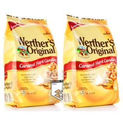 Ballard Products Werthers Original Hard Candy Caramels Pack of 2 - Bulk Bags of Hard Candy Individually Wrapped (30oz Each) - Bundle with Ballard Products Pocket Bag