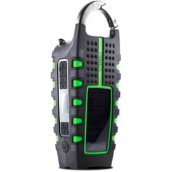 Eton - Scorpion II Rugged Multipowered Portable Emergency Weather Radio & Flashlight Green, Hand Crank, LED Flashlight, Smartphone Charger, Solar Power, 800 MAH Battery, Commitment to Preparedness