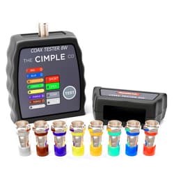 THE CIMPLE CO Coax Cable Tester, Tracer, and Toner - 8-Port Coaxial Cable Mapper and Locator with Color-Coded Remotes - Wire Tracer and Continuity Tester for Up to 8 Locations - 8 Ports, Black