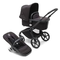 Bugaboo Fox 5 All-Terrain Stroller, 2-in-1 Baby Stroller with Full Suspension, Easy Fold, Spacious Bassinet, Extendable Toddler Seat, One-Handed Maneuverability (Midnight Black)