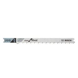 BOSCH U101B 5-Piece 4 In. 10 TPI Variable Pitch Clean for Wood U-shank Jig Saw Blades, Silver Metallic
