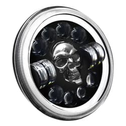 GARVALON Motorcycle Headlight Skull Design for Off Road Vehicles Modified LED Light Universal Fit for Harley and More