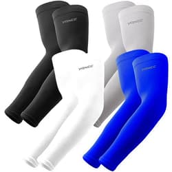 YQXCC 4 Pairs Arm Sleeves, Cooling UV Sun Protection Sports Compression Sleeves for Men Women, Golf Basketball Arm Sleeves