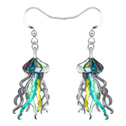 RAIDIN Cute Enamel Alloy Ocean Animal Creative Seahorse Shark Whale Jellyfish Octopus Dolphin Dangle Earrings for Women Sea Life Jewelry for Gifts Birthday Charms