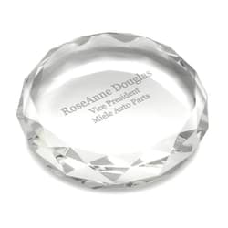 Executive Gift Shoppe | Peronalized Premier Crystal Round Paper Weight with Custom Engraving