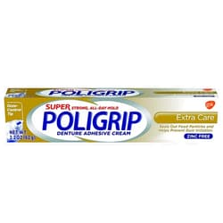 Super Poli-Grip Super Poligrip Extra Care Denture Adhesive Cream with Poliseal - 2.2 oz - 2 pk