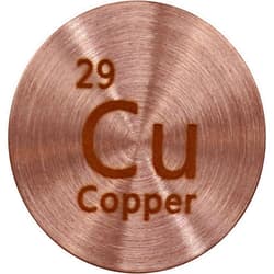 PFS Copper (Cu) 24.26mm Metal Disc 99.9% Pure for Collection or Experiments