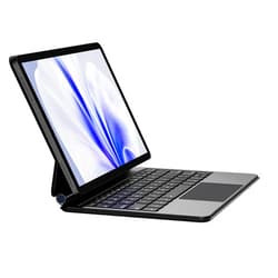 Riwezox Keyboard Case for Samsung Galaxy Tab S10+/ S7+/S8+/S9+/S7 FE/S9FE+ 12.4inch, Case with Keyboard Magnetic Floating Cantilever Stand, Multi-Touch Trackpad, 7 Colors Backlight, 1.6lbs-Black