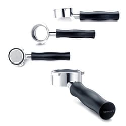 Normcore 51mm Naked Bottomless Portafilter 3 Ears Fits Delonghi Dedica EC680 and EC685, and SMEG & EUPA Coffee Machines with Anodized Aluminum Handle - Included Portafilter Filter Basket