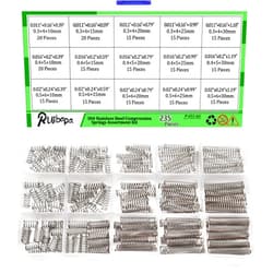 Ruibapa 235PCS Springs Assortment Kit 304 Stainless Steel Compression Springs kit with 15 Different Sizes for Home Repairs & DIY