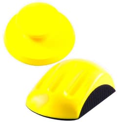 MIDO Professional Abrasive Hook and Loop Hand Sanding Block 5 Inch Mouse and Round Sanding Holder 2 PCS Hand Sanding Pad for Woodworking Hook Backing Sandpaper Holder for Furniture