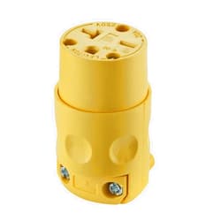 Leviton 620CV 20 Amp, 250 Volt, Cord-Outlet, Grounding, Yellow