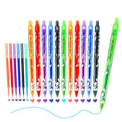 Temiary 18Pcs Retractable Erasable Gel Pens Multicolor, Make Mistakes Disappear, 12 Pens & 6 Refills, Smooth Ink Easy to Erase, Assorted Color Inks for Drawing Writing Crossword Puzzles
