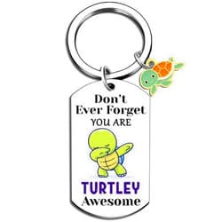 Isiyu Cute Turtle Key Chain Gifts Funny Animal Keychain With Turtle for Friends Kids Woman Man Adults Turtle Lovers Birthday Originality Sea Turtles Charm Don’t Ever Forget You Are Turtle Awesome