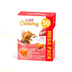 Catit Creamy Lickable Cat Treat, Healthy Cat Treat, Salmon, 50 Pack