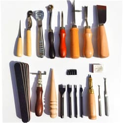Fjhgs CLGZS Leather DIY Tool Set Handmade Leather Goods Making Tools Leather Tools Handmade Leather Bag Tools