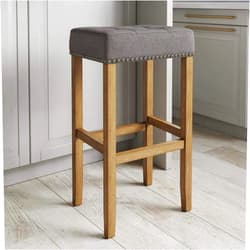 Nathan James Hylie Nailhead Wood Pub-Height Kitchen Counter Bar Stool 29