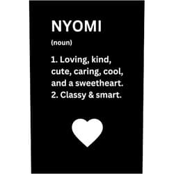 Morrison Oburu Naruse Nyomi Definition Personalized Name: Great gift for Nyomi | Notebook for Girls and Women called Nyomi