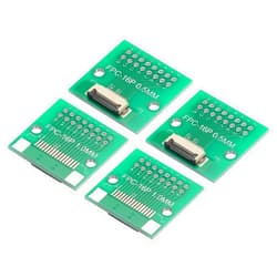 MECCANIXITY FPC FFC PCB Converter Board 16P 0.5mm on Socket Side, Back 1.0mm, to DIP 2.54mm for LCD 3D Printer Camera DVD TV Laptop Pack of 4
