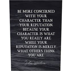 Artery8 Slate Quote John Wooden Character What You Are Coach Unframed Wall Art Print Poster Home Decor Premium