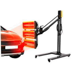 OtaniReno Infrared Paint Baking Lamp 3900W Shortwave Heat Lamp with Timer & Temp Control - 3 Head 360° Adjustable Paint Curing System, 0-6.9ft Height, 4 Wheels for Auto Body Repair, Detailing
