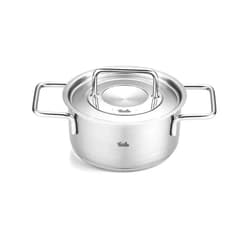 Fissler Pure Collection Stainless Steel 2.2 Quart Stock Pot with Metal Lid