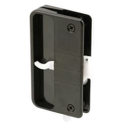 Prime-Line A 108 Black Plastic Screen Door Latch and Pull with Security Lock, for Anjac Doors (Single Pack)