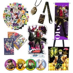 ShioewBy JoJo's Bizarre Adventure Kujo Jotaro anime merch set box badge acrylic stand key holder birthday present gift