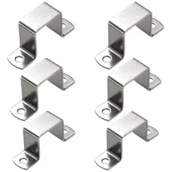 SHENGDING U Shaped Connector Bracket Heavy Duty Bar Security Holder Bracket for Bar Holder Strut Channel Door Closed 12 Pieces (M)