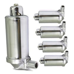Midline Valve 6J3I5-5 Steam Radiator Air Vent; Heat Regulator Valve; Angle Adjustable Mount; 1/8 in. MIP; Chrome Plated Steel (5 Pack)