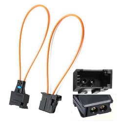 Slykew 2 PCS Car Fiber Optic Loopback Cable, Diagnostic Device Tool, Waterproof Durable Vehicle Fiber Optic Test Loop, Female and Male Adapter, Universal Automotive Accessories (Black & Orange)