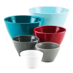 Rachael Ray Tools and Gadgets Nesting/Stackable Measuring Cups Set, 6 Piece - Assorted Colors