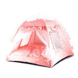 pawstrip Dog Tent Indoor Cat House Pink Puppy Bed Portable Pet Teepe Princess Dog Camping Tent Outdoor Kitten Houses Cute Bunny Nest Girl Kitty Cave