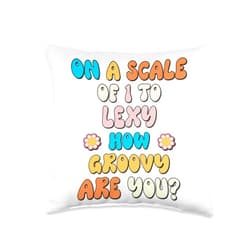LEXY Name Gift Groovy Outfits For Women Cute Retro Girls Groovy Lexy Personalized Name Throw Pillow, 16x16, Multicolor