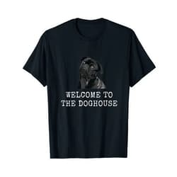 Pug Mom and Frenchie Dad Dog Lovers Apparel Welcome To The Doghouse Funny Dog Dad and Dog Mom T-Shirt