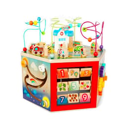 Battat – Wooden Activity Cube – City-Themed Activity Center – Educational Toys- Wooden Toys For Toddlers And Kids- 1 year +