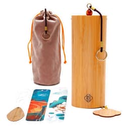Mowind Meditation Chimes Bamboo Wind Chimes Chakra Chord Wind Bell Windchime for Home Decoration Relaxation Gift Sacral Chakra Dm Chord