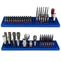 FREE ZONE Free your needs FREE ZONE Bit Organizer Set (Blue) – 158-Hole Bit Storage – 1/4