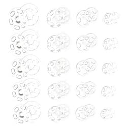 Salbsever 120 Sets Plastic Sew-on Snap Buttons Fasteners Buttons Invisible Sewing on Snap Buttons Round Clear Press Button Clear Snaps for Sewing Shirts Sewing Clothing DIY Craft, 7mm 12mm 15mm 20mm
