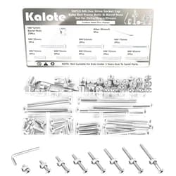 Kalote 58PCS Crib Screws Hardware Replacement Kit, Baby Bed Frame Bolts & Barrel Nuts Set for Delta/Graco, Hex Drive Socket Cap Screws Barrel Nuts Set (M6*12/15/25/35/45/55/65/75mm) Carbon Steel Zinc Plated