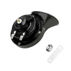 Sylvil 300DB Super Loud Car Horn, 12V Waterproof Durable Auto Air Electric Snail Horn, Vehicle Air Horn Replacement for Motorcycle, Truck, Bike, Boat, Universal Car Accessories (Black)